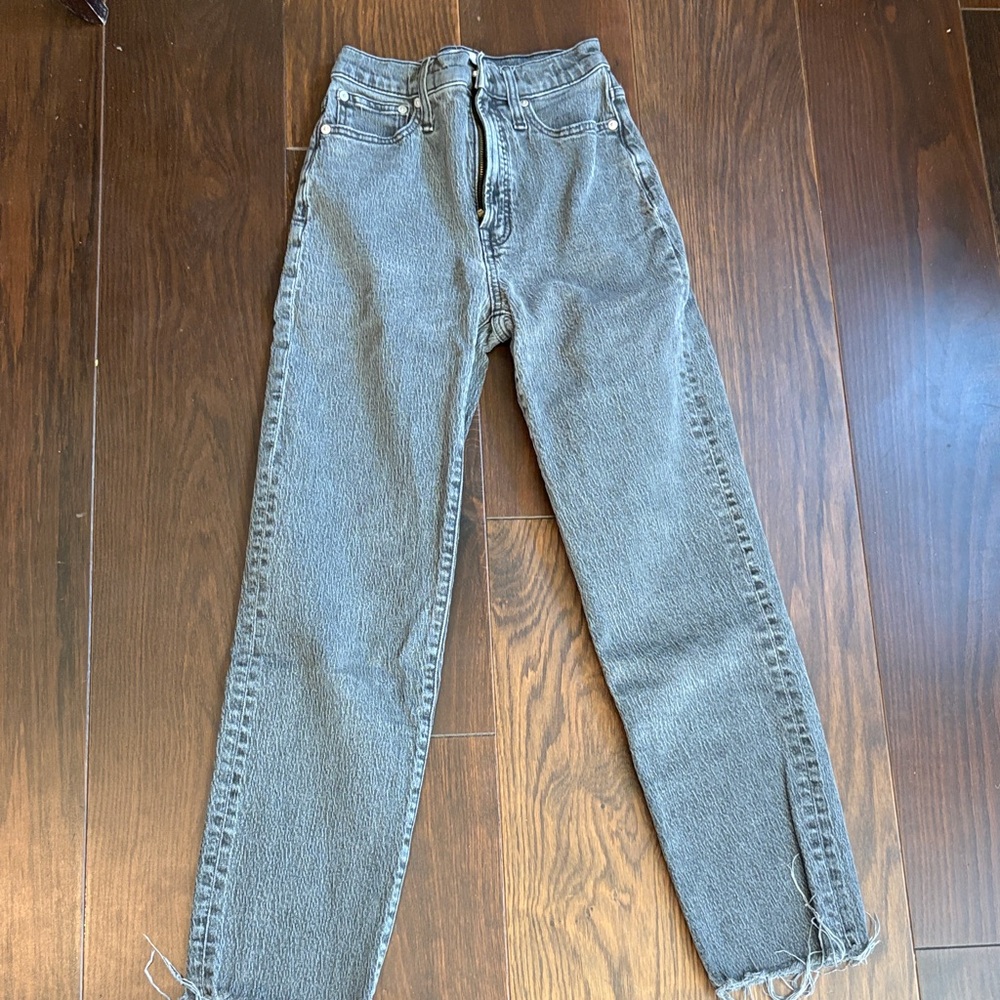 Madewell Women's Straight Leg Black/ Gray Jeans